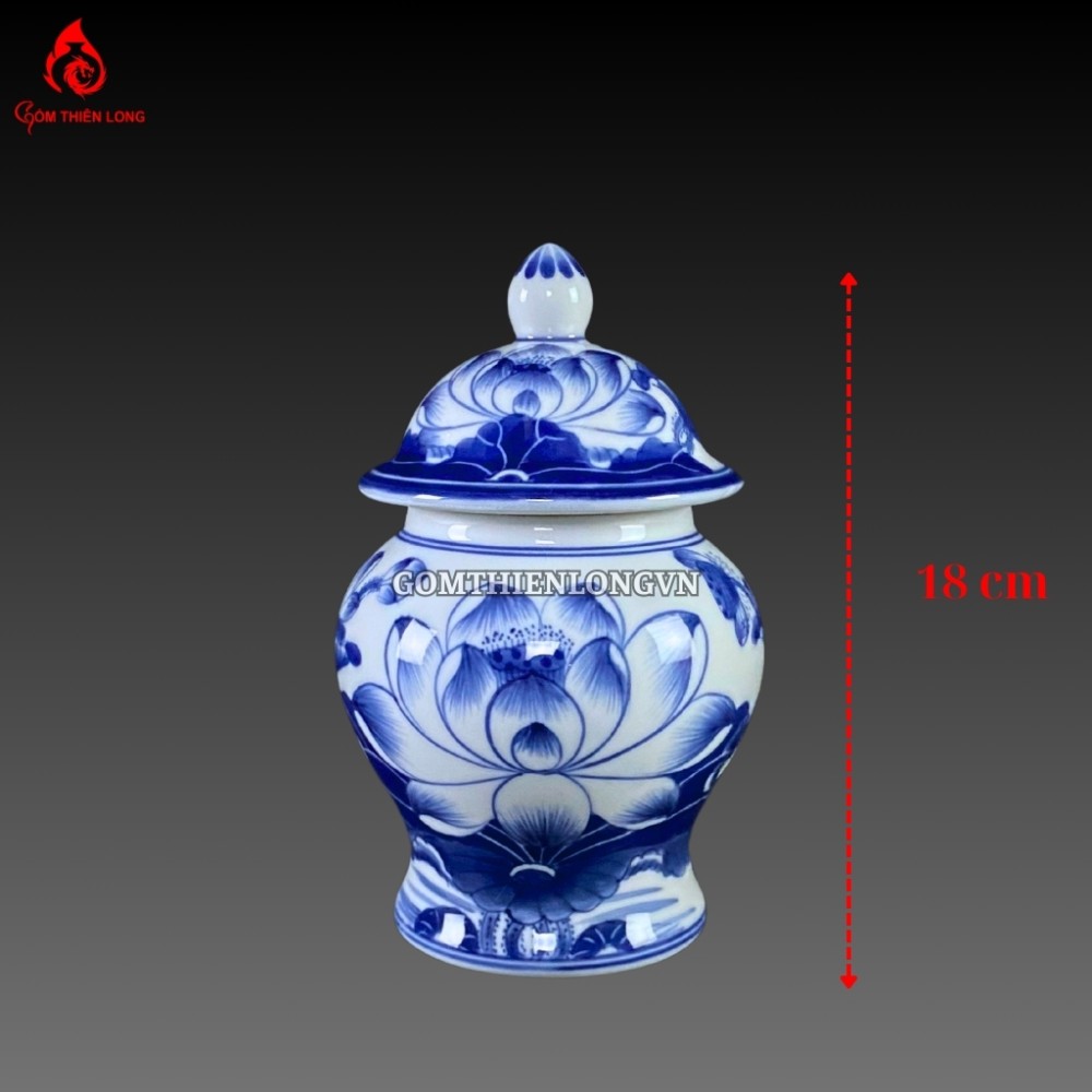 Bộ Đồ Thờ Bát Tràng Men Lam Huế Vẽ Tay 240800