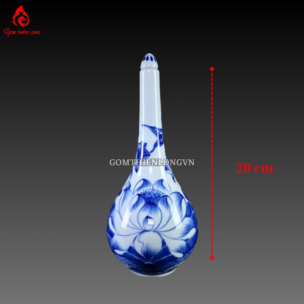 Bộ Đồ Thờ Bát Tràng Men Lam Huế Vẽ Tay 240800