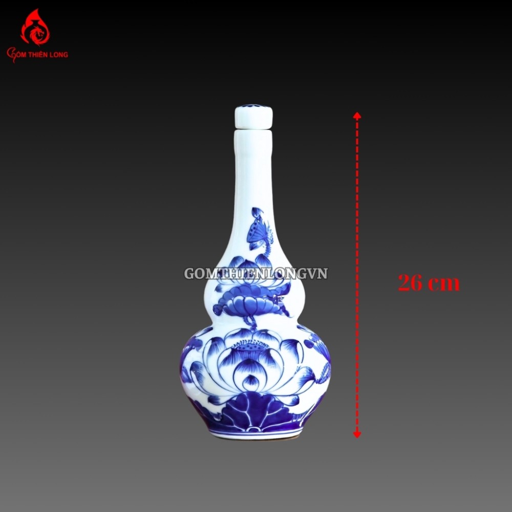 Bộ Đồ Thờ Bát Tràng Men Lam Huế Vẽ Tay 240800