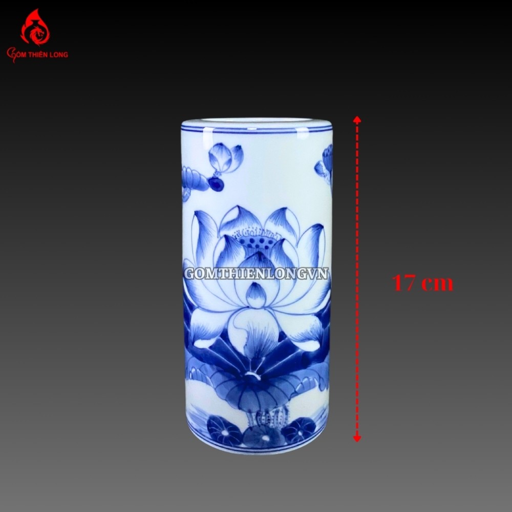 Bộ Đồ Thờ Bát Tràng Men Lam Huế Vẽ Tay 240800