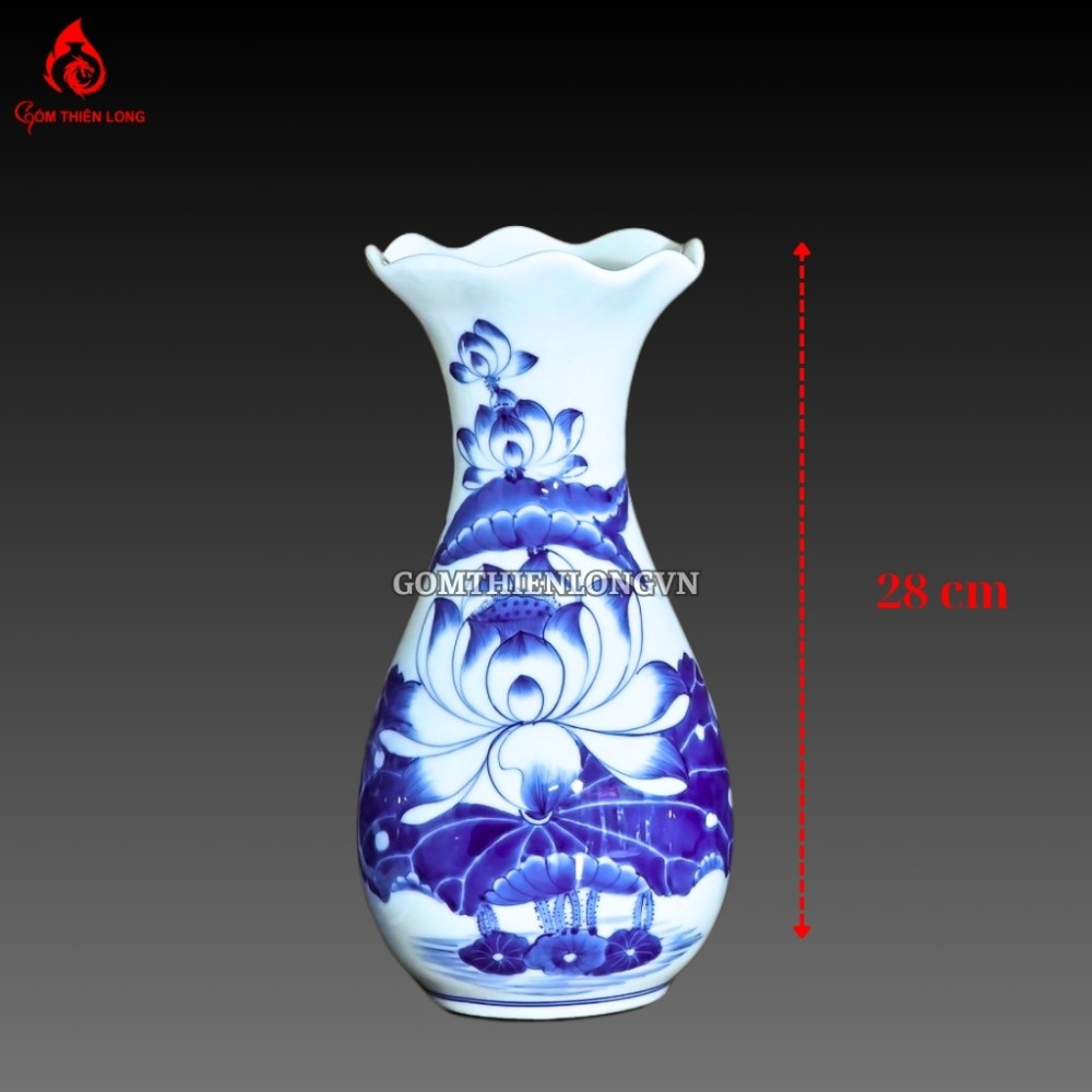 Bộ Đồ Thờ Bát Tràng Men Lam Huế Vẽ Tay 240800