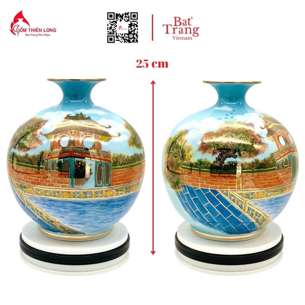 Bình Hút Lộc Khuê Văn Các Vẽ Vàng 3D HLCA004