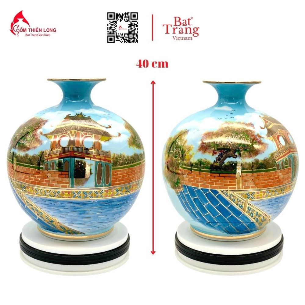 Bình Hút Lộc Khuê Văn Các Vẽ Vàng 3D HLCA004