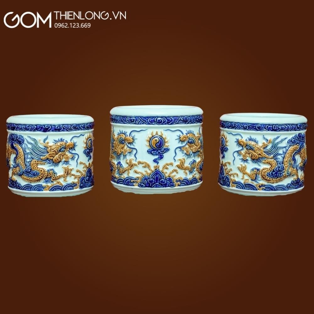 Bộ Đồ Thờ Thần Tài Men Ngọc Đắp Nổi 236988FIX