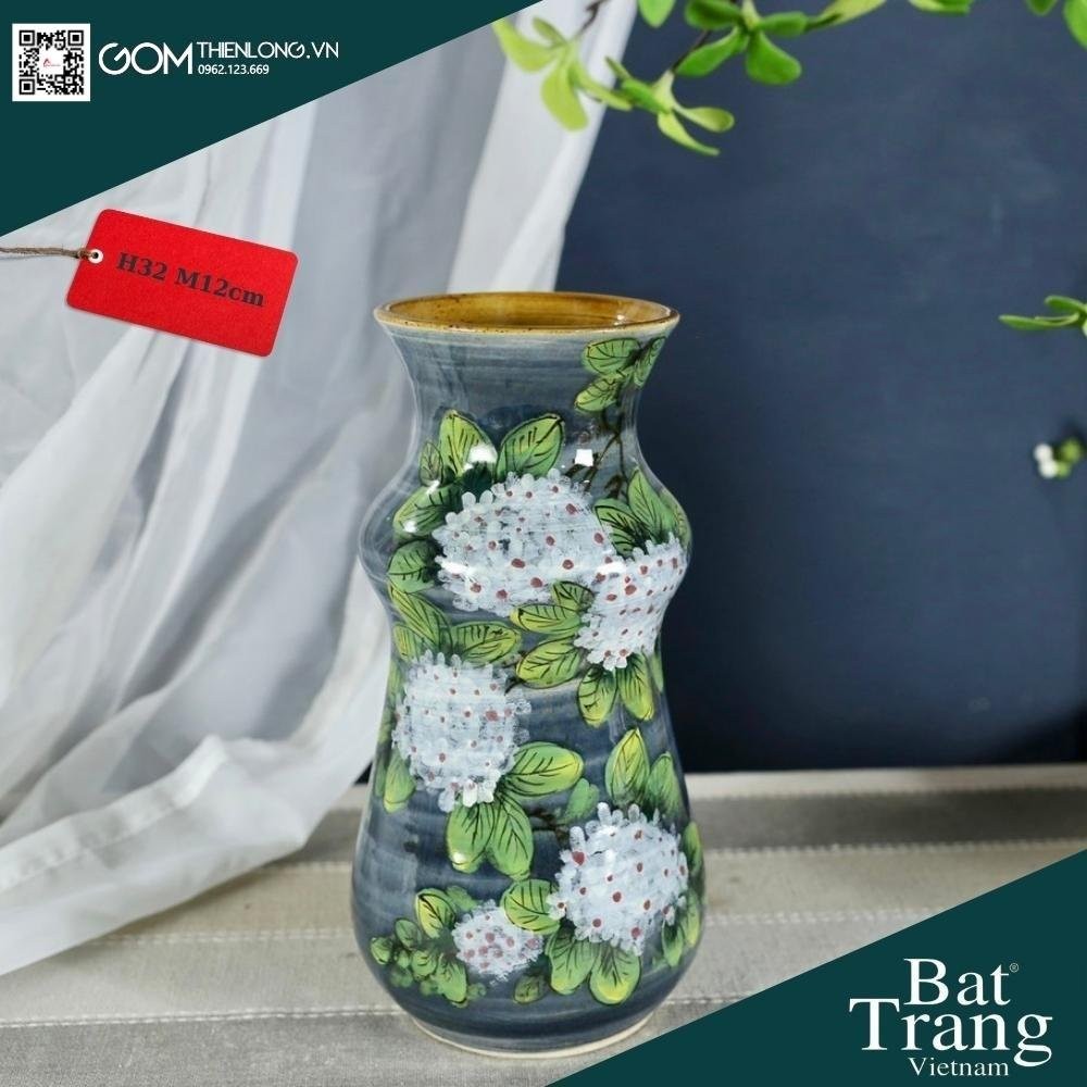 Bình Cắm Hoa Men Ganh Xanh Dương 226006