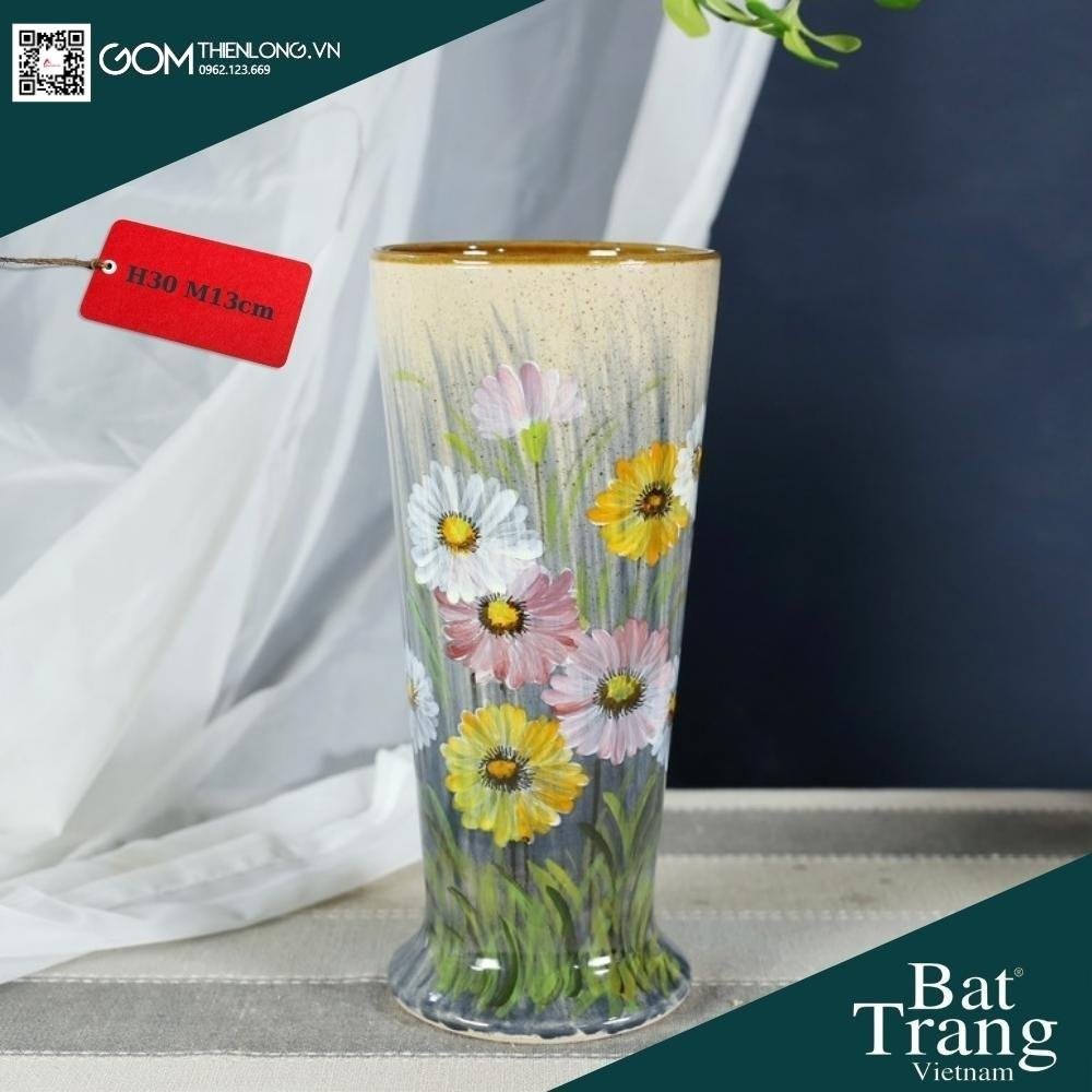 Bình Cắm Hoa Men Ganh Xanh Dương 226006