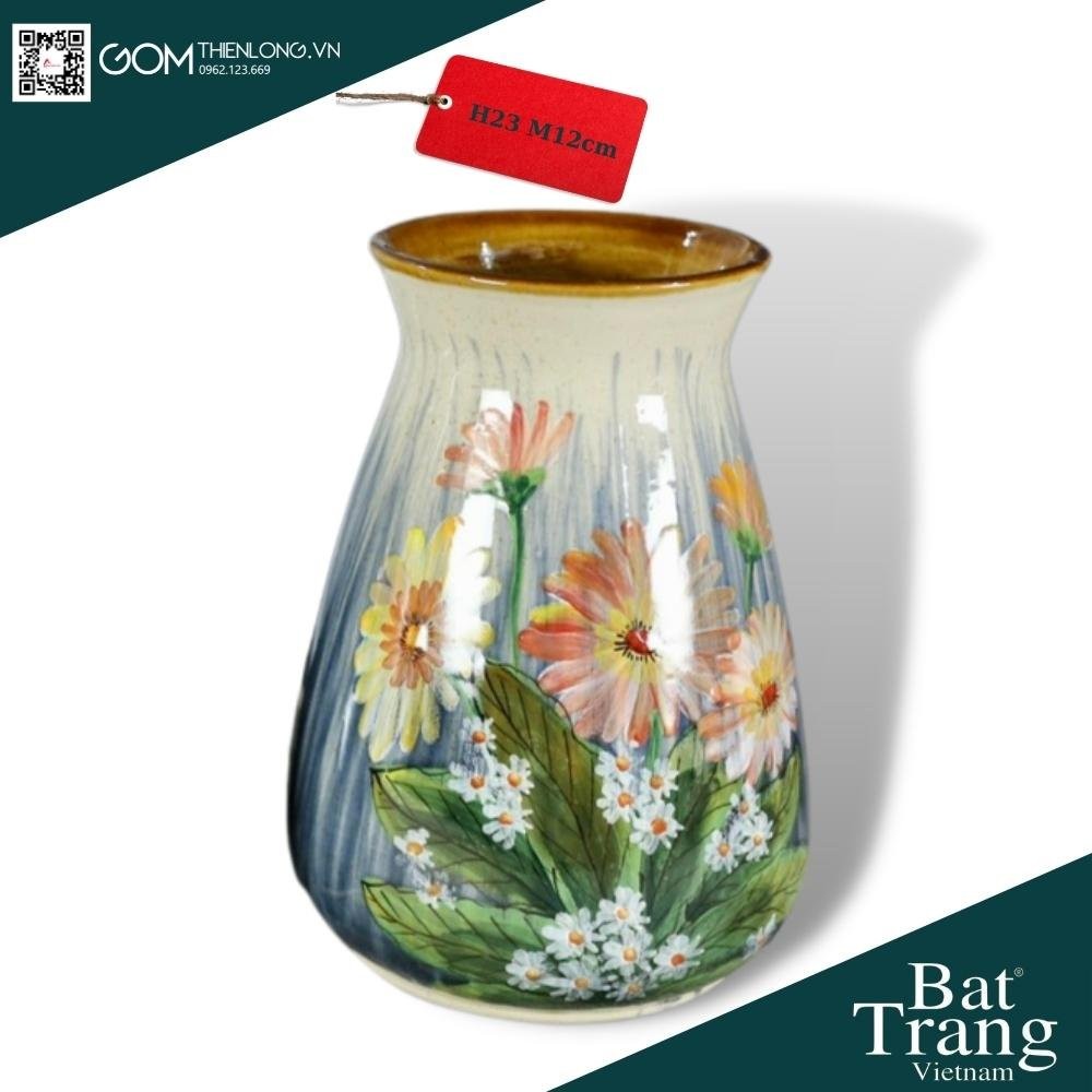 Bình Cắm Hoa Men Ganh Xanh Dương 226006