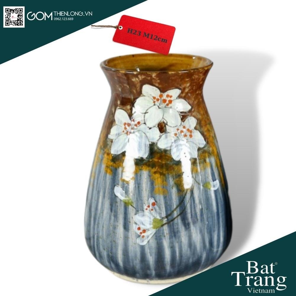 Bình Cắm Hoa Men Ganh Xanh Dương 226006