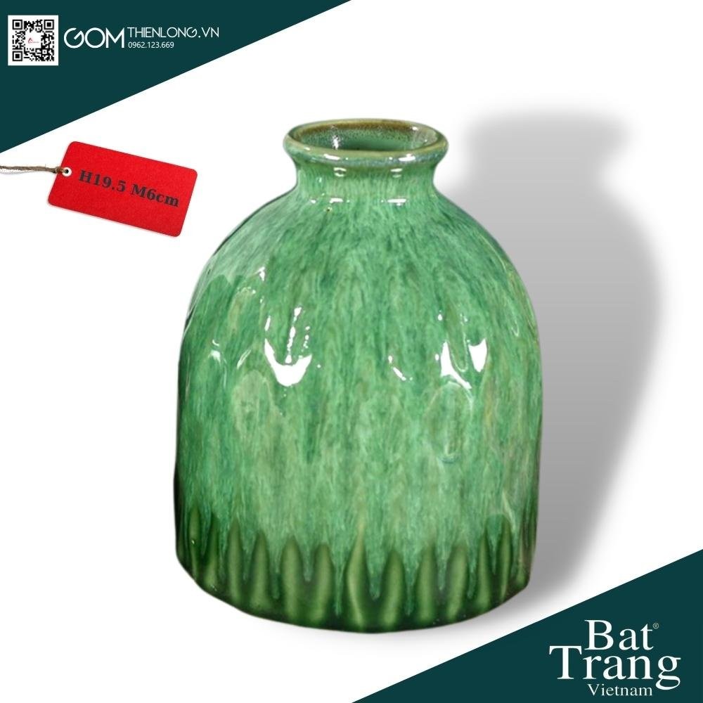 Bình Cắm Hoa Xanh Ngọc Men Hỏa Biến 226003