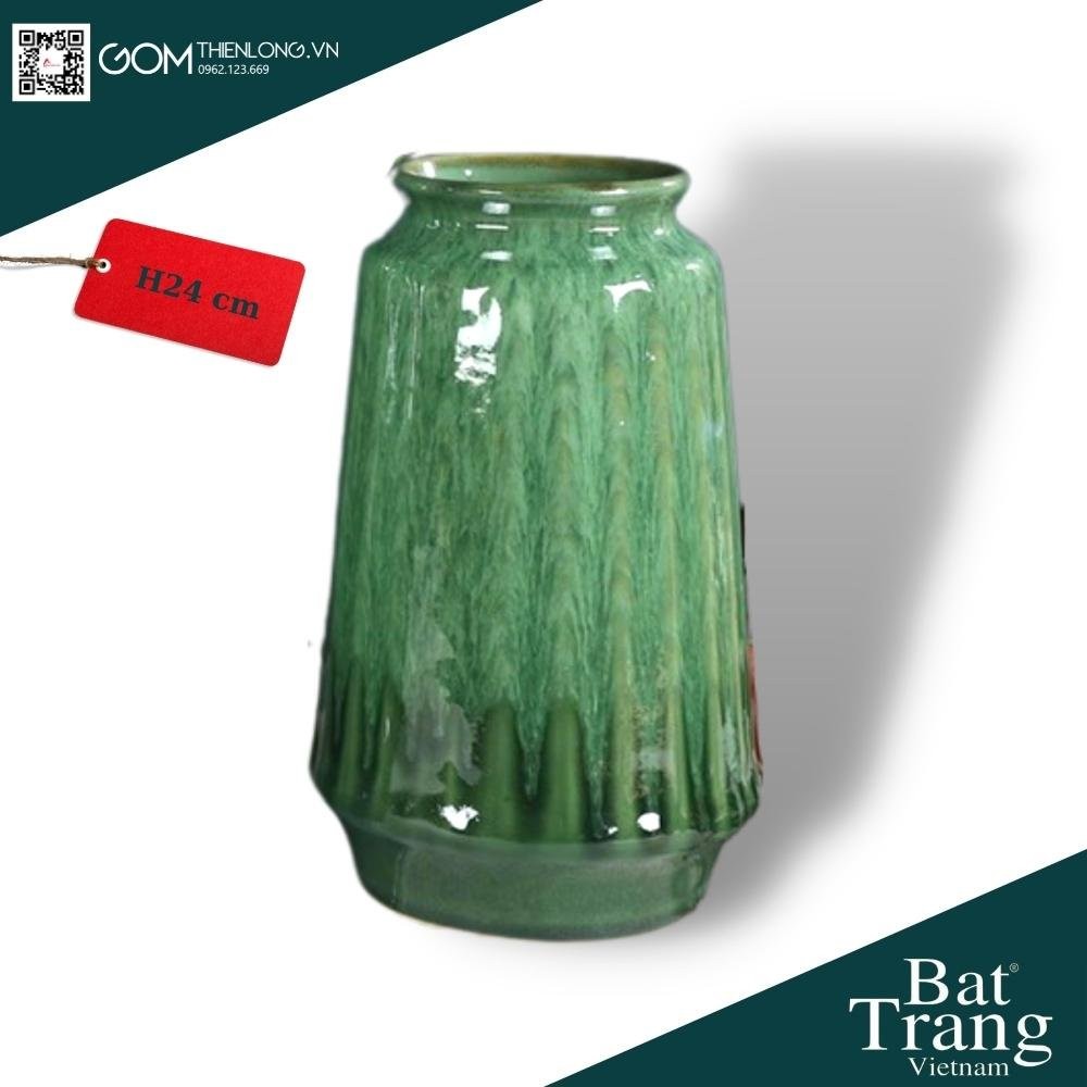 Bình Cắm Hoa Xanh Ngọc Men Hỏa Biến 226003