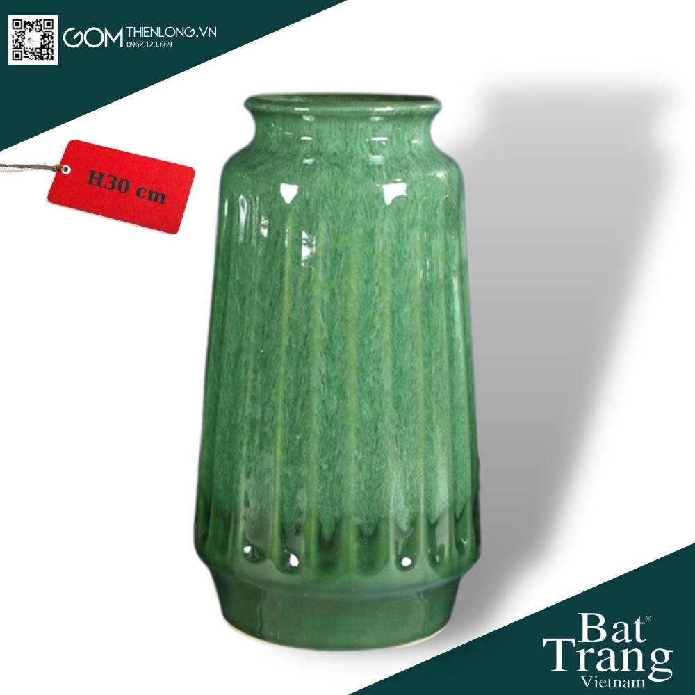 Bình Cắm Hoa Xanh Ngọc Men Hỏa Biến 226003