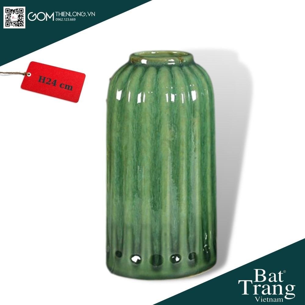 Bình Cắm Hoa Xanh Ngọc Men Hỏa Biến 226003