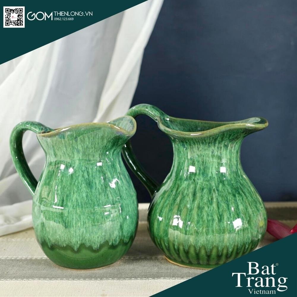 Bình Cắm Hoa Xanh Ngọc Men Hỏa Biến 226003