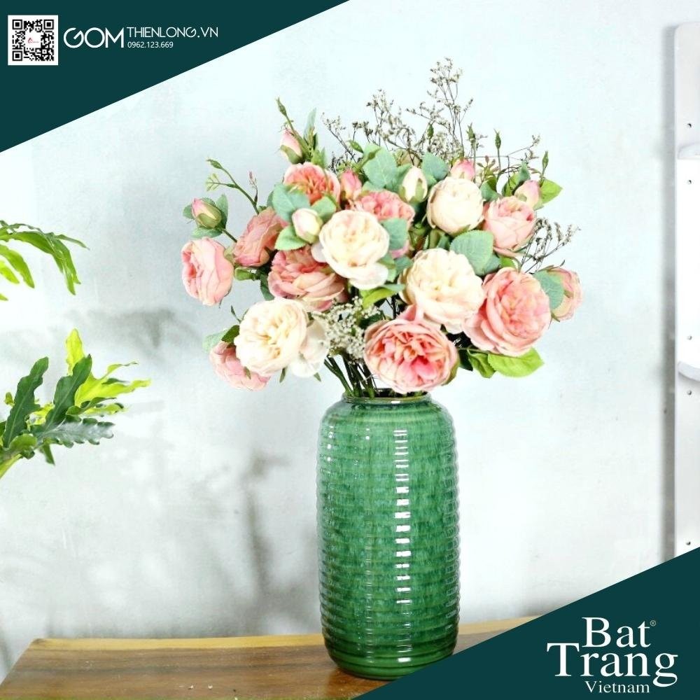 Bình Cắm Hoa Xanh Ngọc Men Hỏa Biến 226003