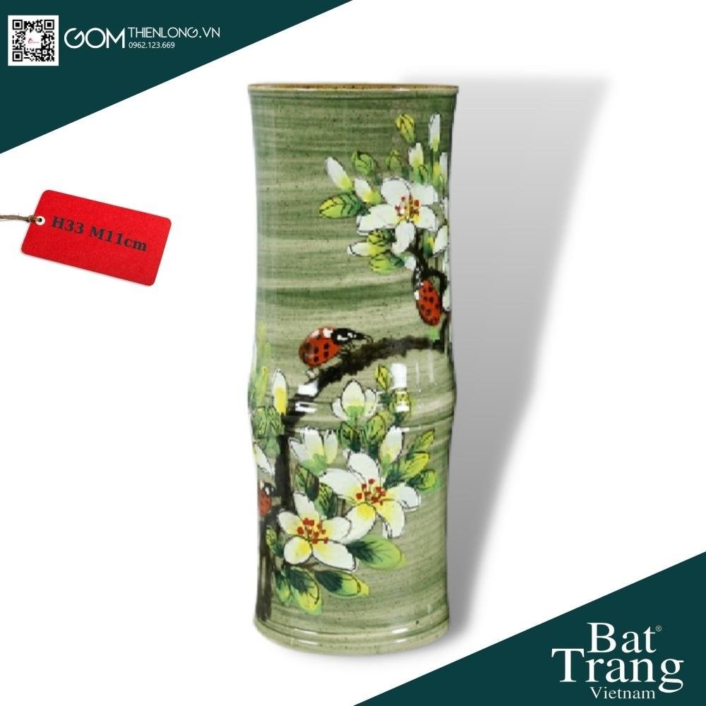 Bình Cắm Hoa Men Ganh Xanh Rêu 226005