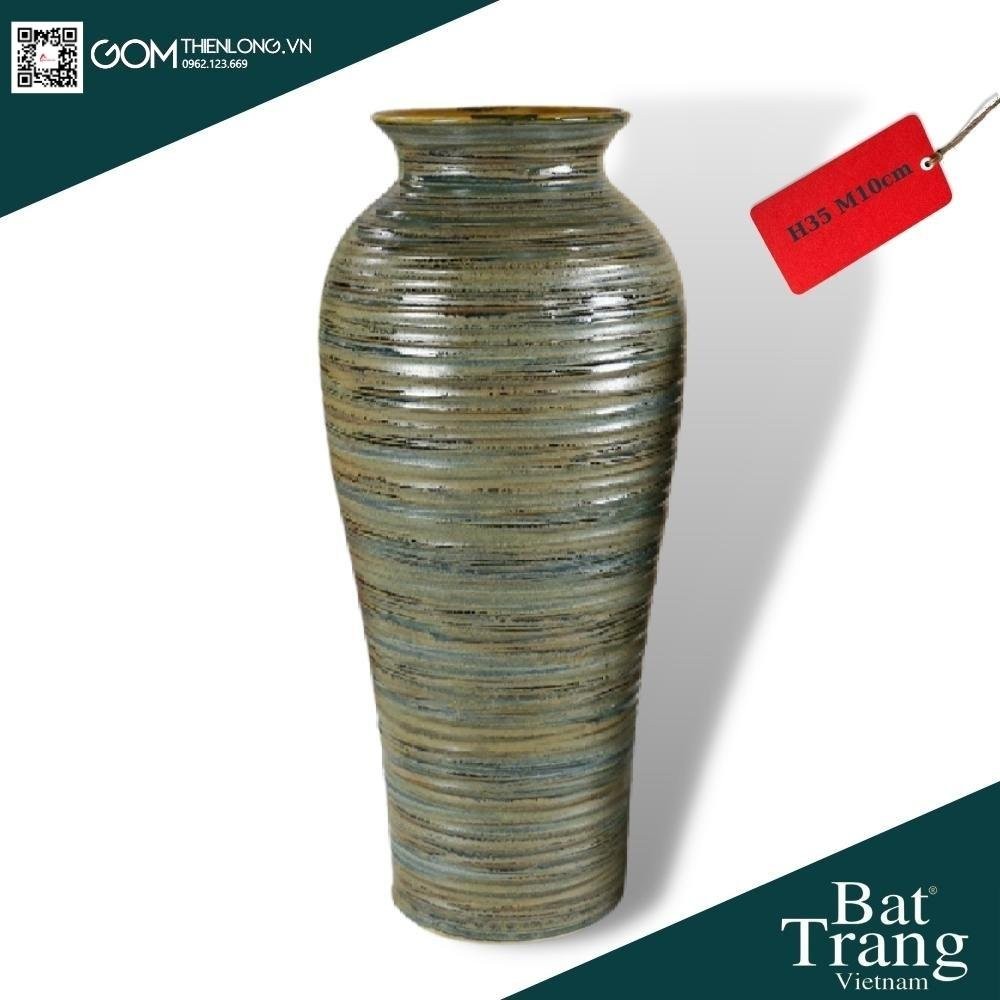 Bình Cắm Hoa Màu Ánh Bạc Men Mộc 226004