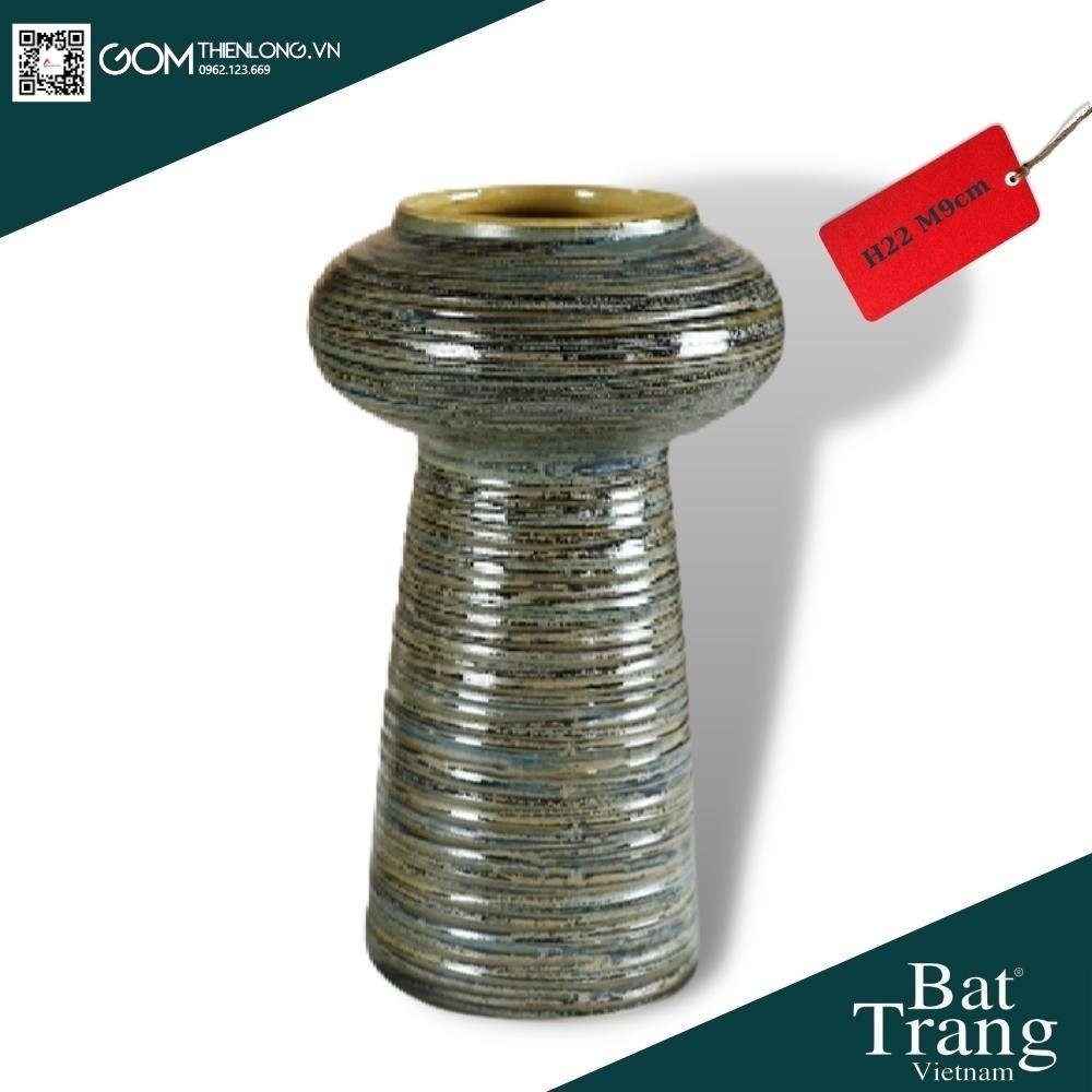 Bình Cắm Hoa Màu Ánh Bạc Men Mộc 226004