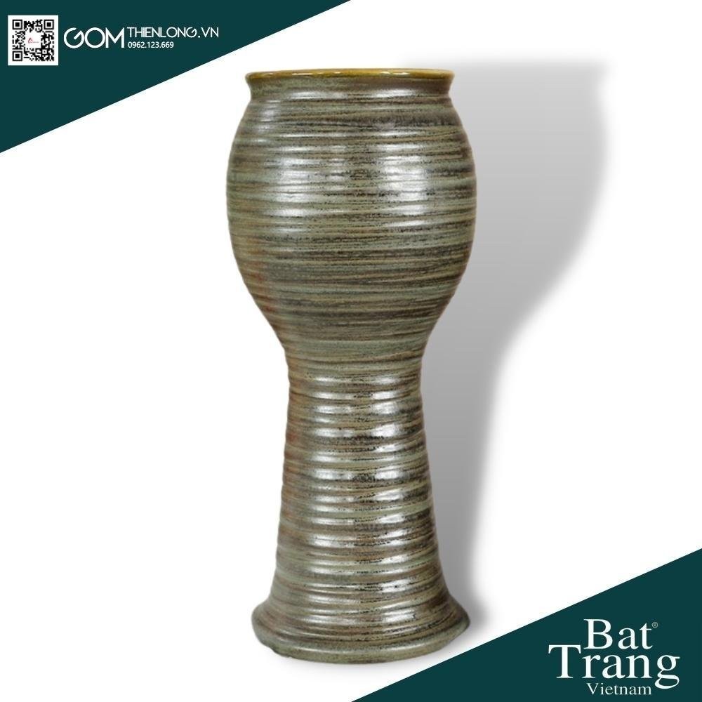 Bình Cắm Hoa Màu Ánh Bạc Men Mộc 226004