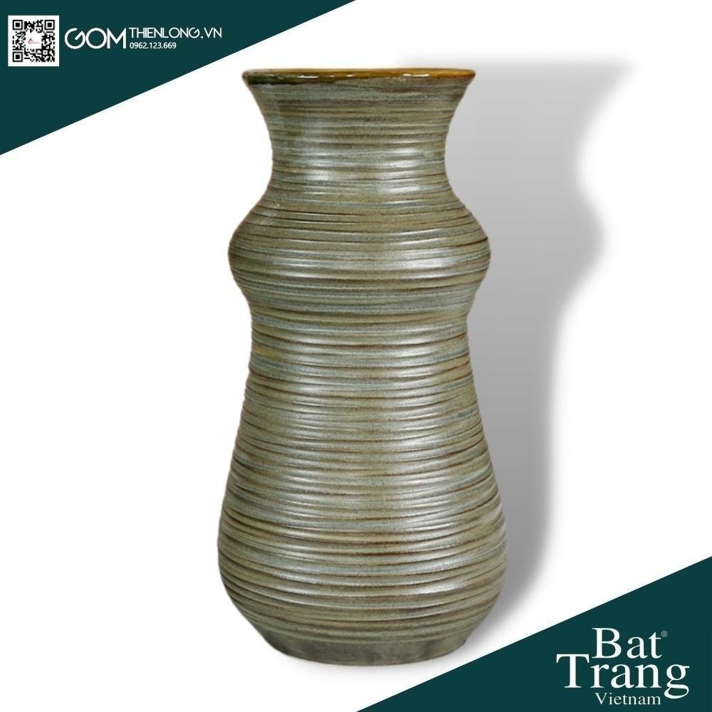 Bình Cắm Hoa Màu Ánh Bạc Men Mộc 226004