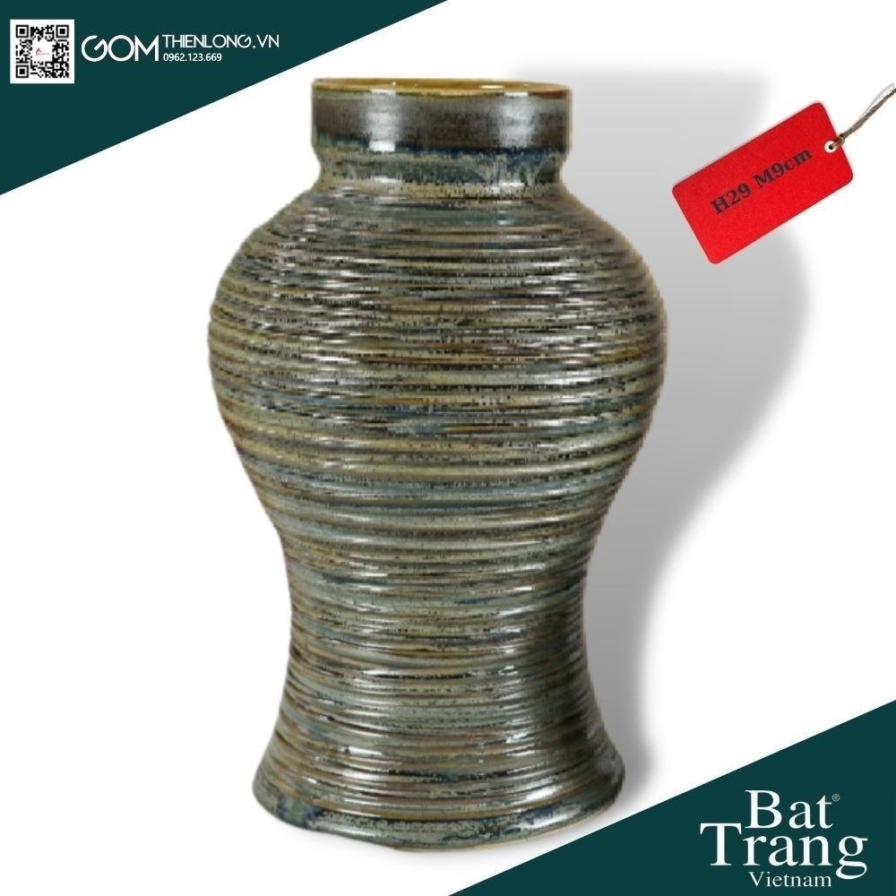 Bình Cắm Hoa Màu Ánh Bạc Men Mộc 226004