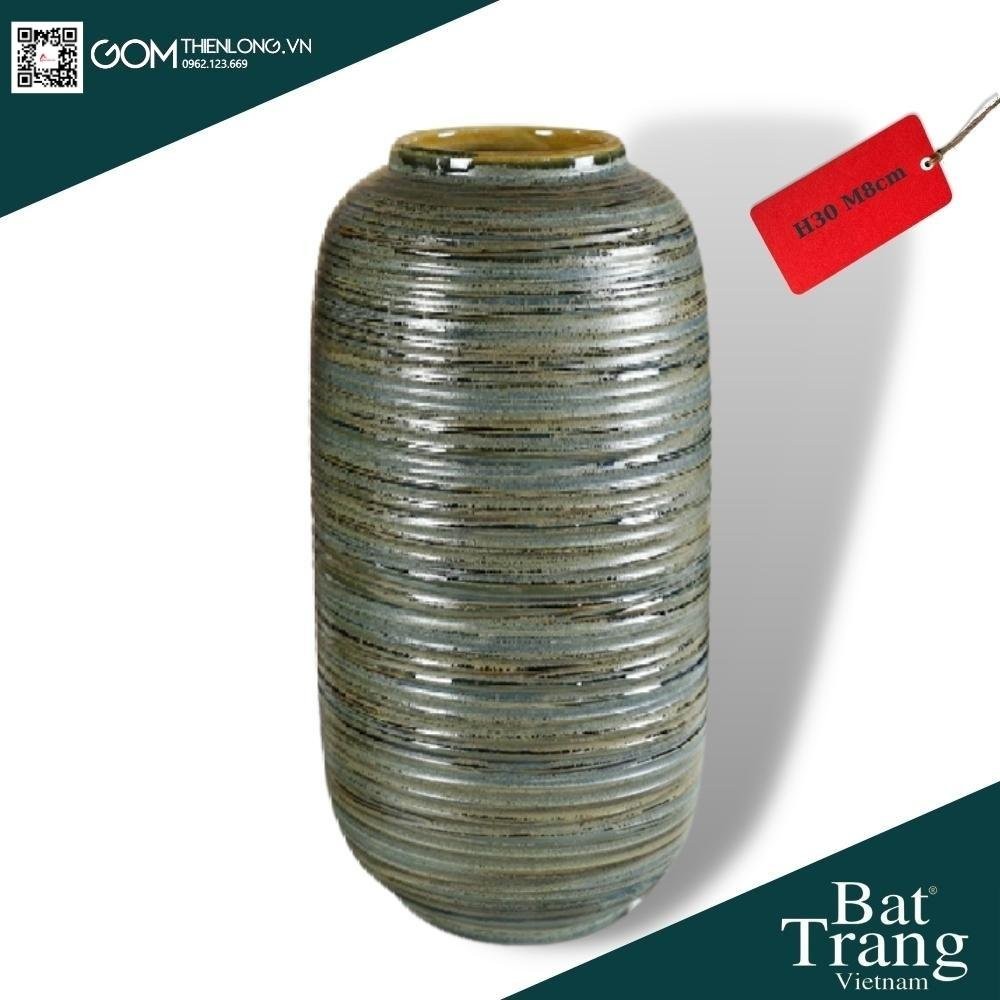 Bình Cắm Hoa Màu Ánh Bạc Men Mộc 226004