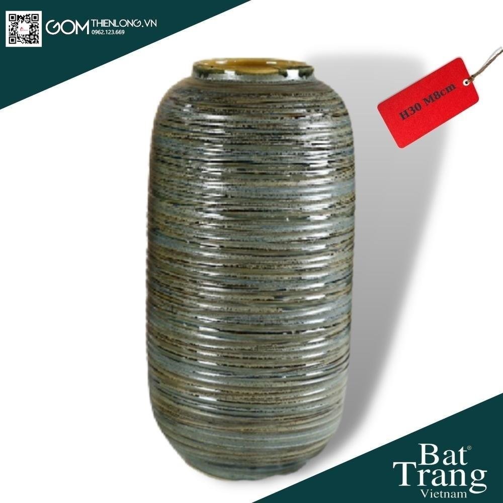 Bình Cắm Hoa Màu Ánh Bạc Men Mộc 226004