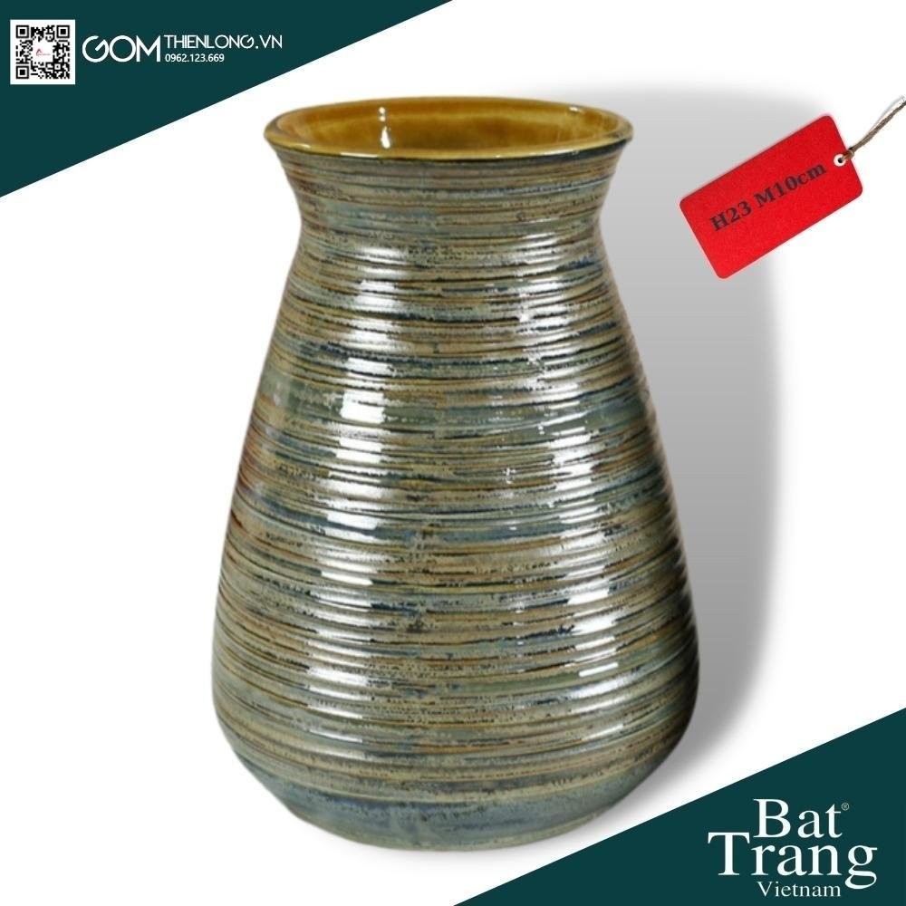 Bình Cắm Hoa Màu Ánh Bạc Men Mộc 226004