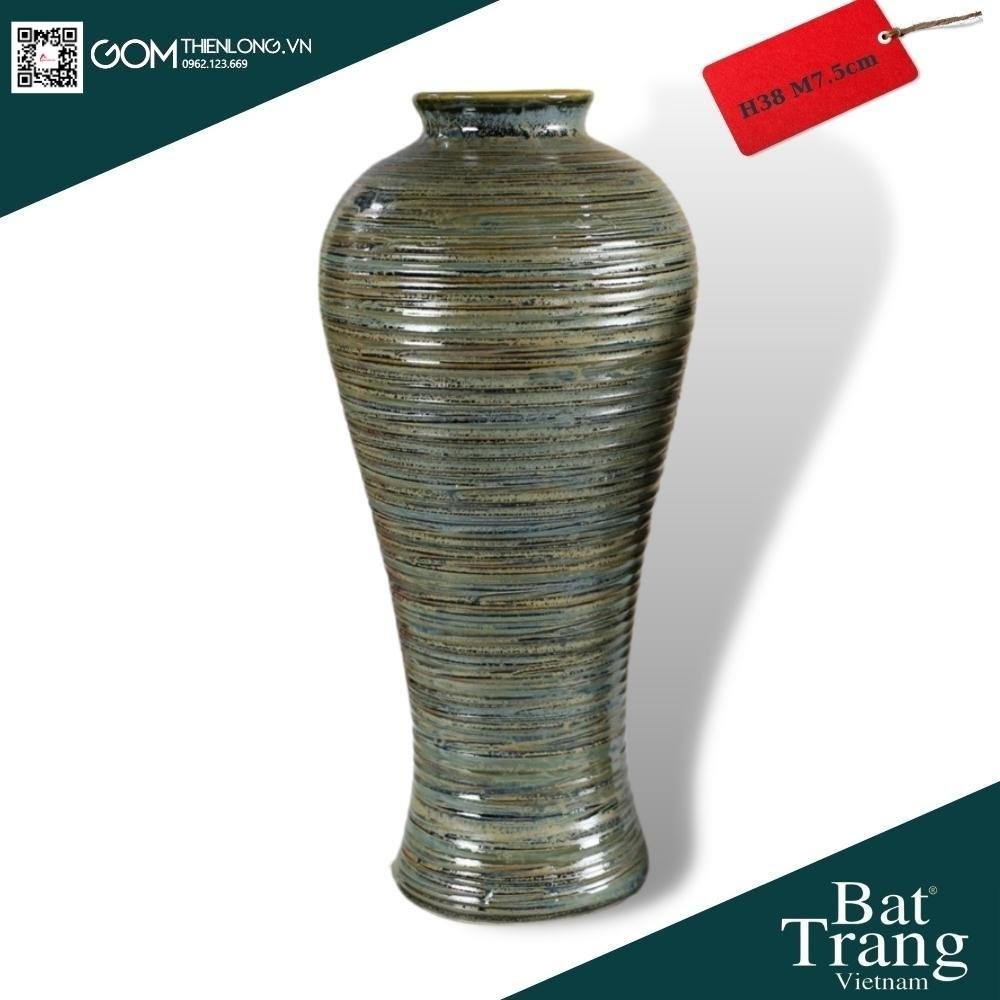 Bình Cắm Hoa Màu Ánh Bạc Men Mộc 226004