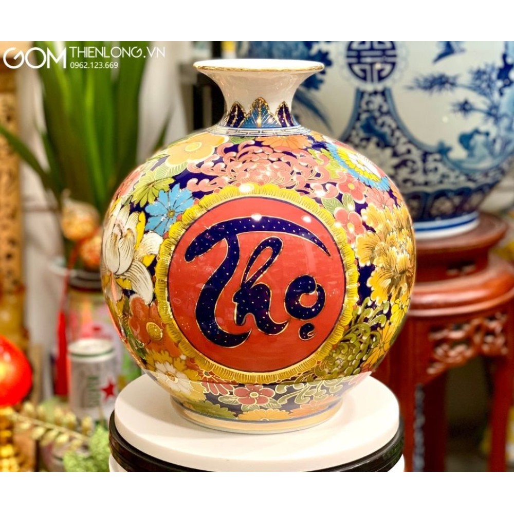 Bình Hút Tài Lộc Vẽ Vàng Phúc Lộc Thọ 263001