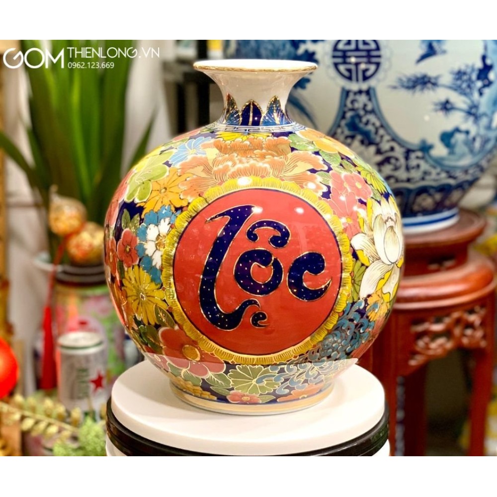 Bình Hút Tài Lộc Vẽ Vàng Phúc Lộc Thọ 263001