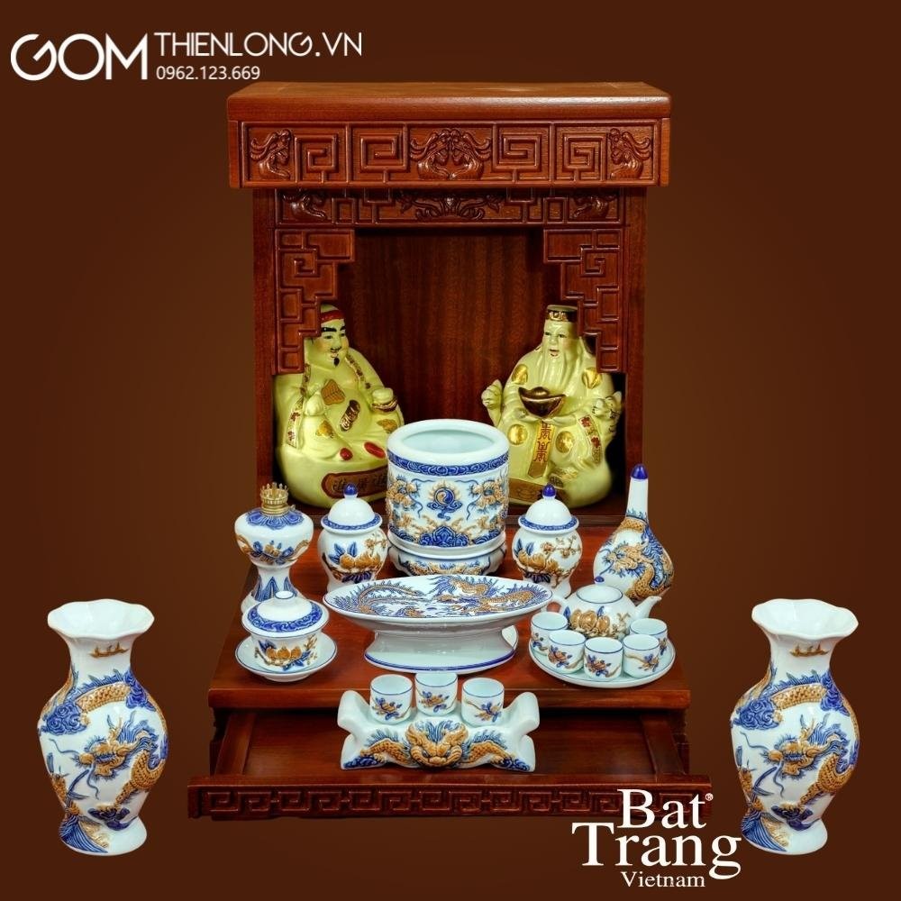 Bộ Đồ Thờ Thần Tài Men Ngọc Đắp Nổi 236988FIX