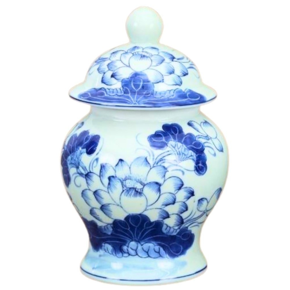 Chóe Thờ Bát Tràng Men Lam Vẽ Hoa Sen 230236