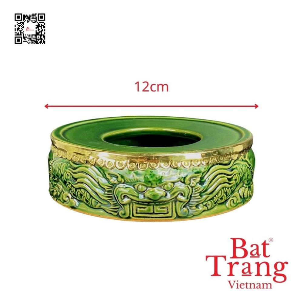 Bộ Đồ Thờ Bát Tràng Xanh Ngọc Lục Bảo Đắp Nổi 236986