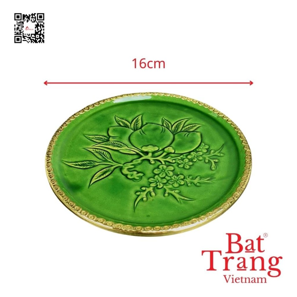 Bộ Đồ Thờ Bát Tràng Xanh Ngọc Lục Bảo Đắp Nổi 236986