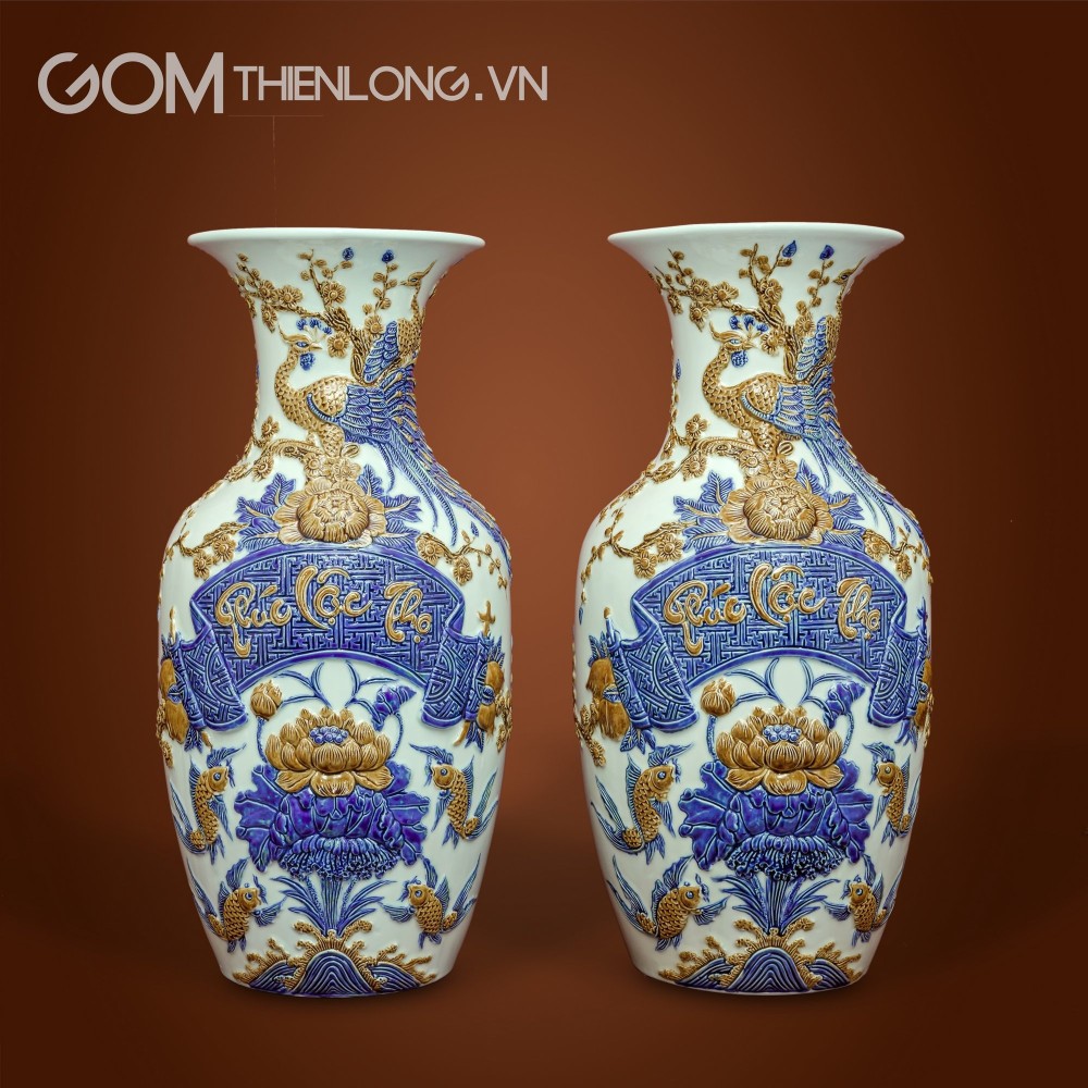 Bộ Đồ Thờ Thần Tài Men Ngọc Đắp Nổi 236988FIX