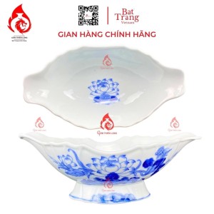 Bát Đựng Gà Cúng Men Lam Vẽ Sen 230939