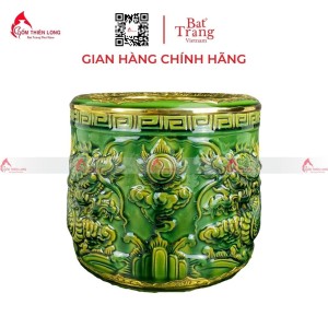 Bát Hương Màu Xanh Ngọc Lục Bảo NNND Trần Độ R150723