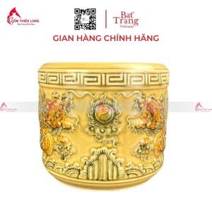 Bát Hương Men Rạn Vàng Hoàng Lưu Ly 020723