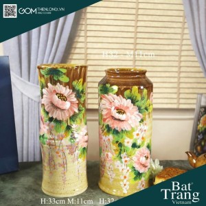 Bình Cắm Hoa Men Mộc Nâu Vàng 226001