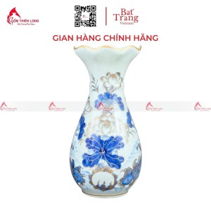 Lọ Hoa Bàn Thờ Vẽ Vàng Miệng Lượn 230831