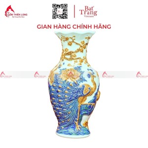 Lọ Hoa Bàn Thờ Men Ngọc Đắp Công Đào 230839