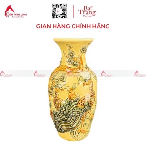 Bình Hoa Men Rạn Vàng Hoàng Lưu Ly 230835