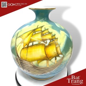 Bình Hút Lộc 3D Vẽ Vàng Thuận Buồm Xuôi Gió