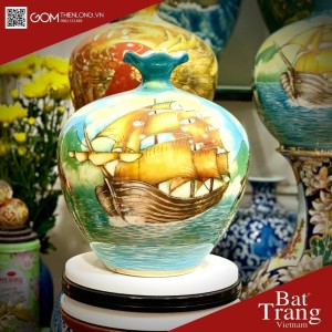 Bình Hút Lộc 3D Thuận Buồm Xuôi Gió Miệng Lượn