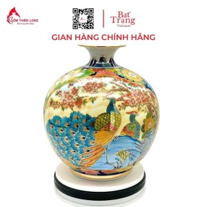 Bình Hút Lộc Công Đào Vẽ Vàng 3D HLCA003