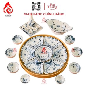 Bộ Bát Đĩa Hoa Mặt Trời Vẽ Sen Chuồn 230900