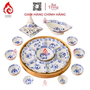 Bộ Bát Đĩa Hoa Mặt Trời Vẽ Sen 230903