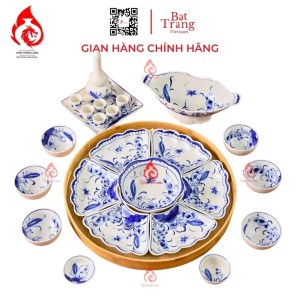 Bộ Bát Đĩa Hoa Mặt Trời Vẽ Sen Chuồn 230894