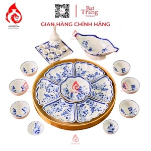 Bộ Bát Đĩa Hoa Mặt Trời Vẽ Sen 230895