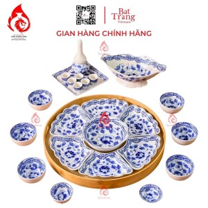 Bộ Bát Đĩa Hoa Mặt Trời Vẽ Hoa Phù Dung 230889